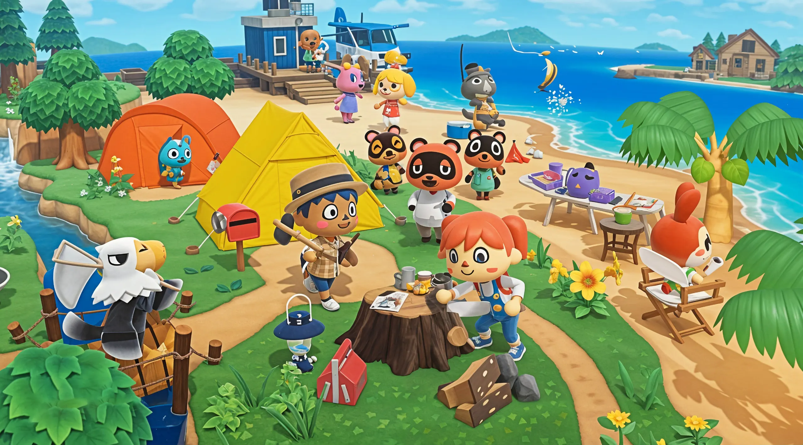 Interactieve achtergrond Animal Crossing